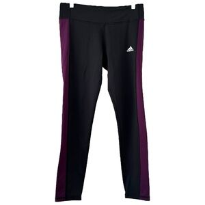 Adidas Women’s Climawarm‎ Black and Purple Leggings  Sz L